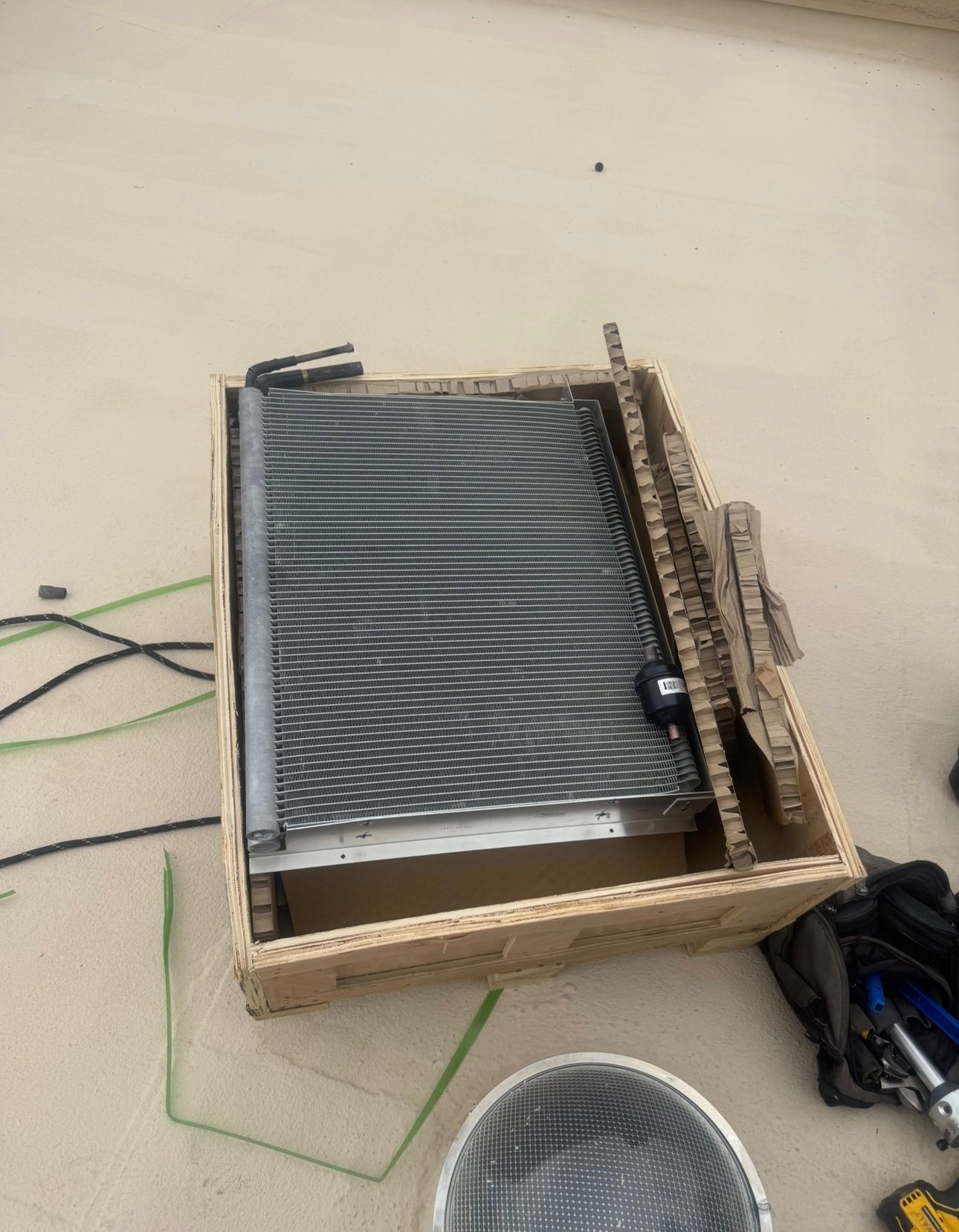 Removed evaporator coil from a residential HVAC system in Sierra Vista