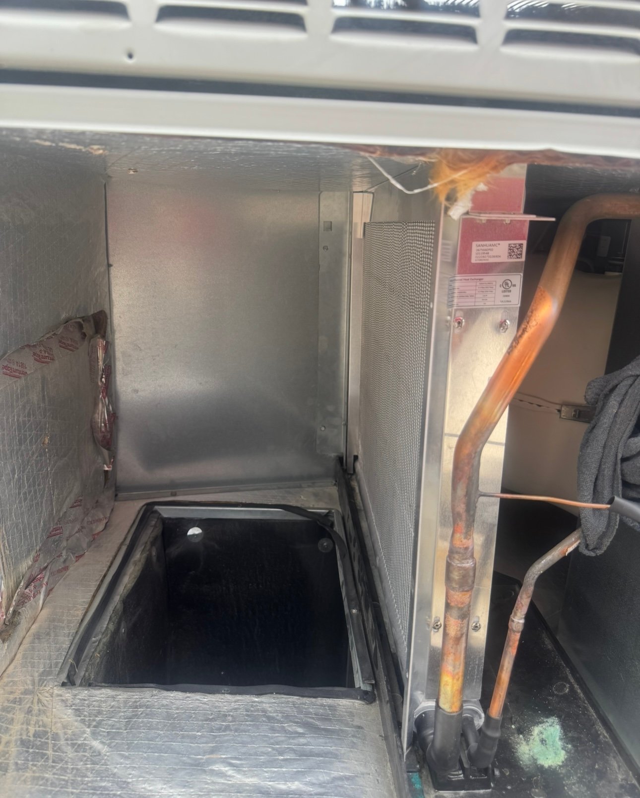Replacement evaporator coil ready to be installed in a residential HVAC system in Sierra Vista