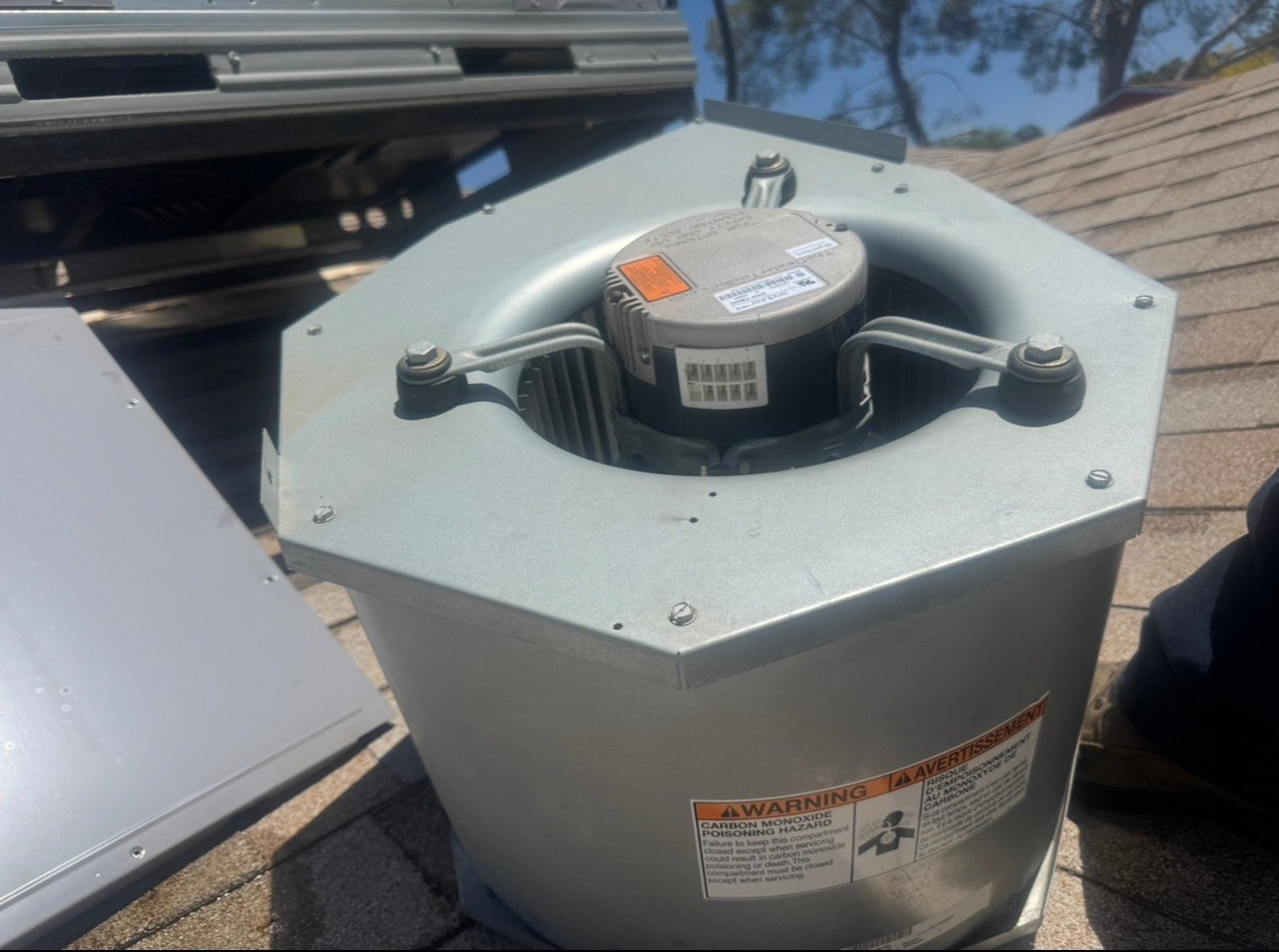 Blower motor wheel removed during AC tune-up Tucson HVAC maintenance