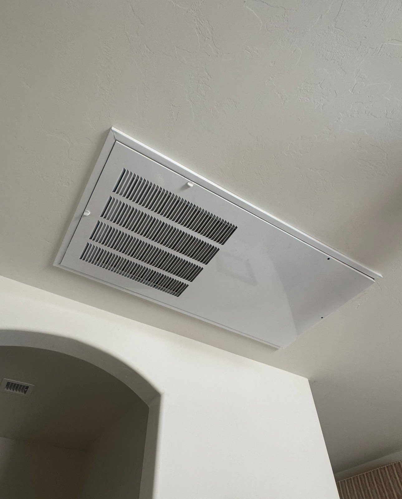 Ceiling-mounted air handler installed in a SaddleBrooke, AZ home during AC service