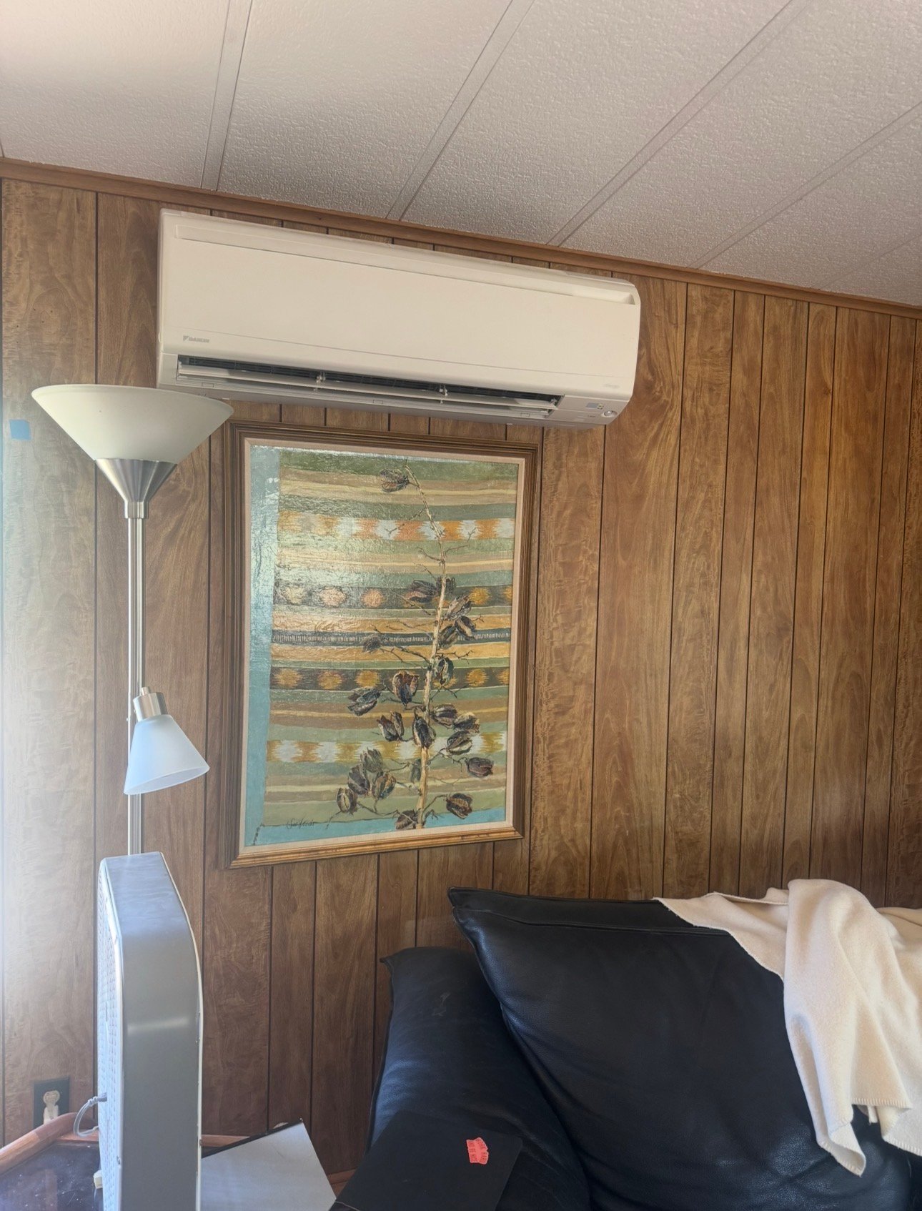 Wall-mounted mini-split head installed inside a Picture Rocks home